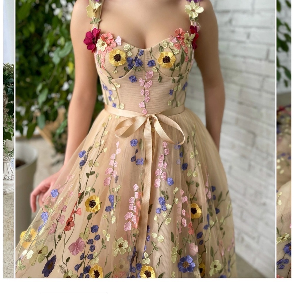 Teuta Matoshi Style Floral Garden Party Gown - Picture 3 of 10